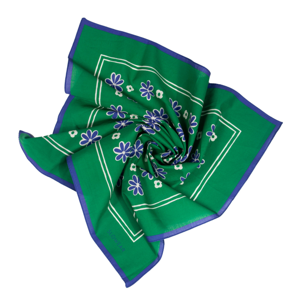 GLANSHIRT GREEN & BLUE, WHITE SCARF | WOMENS SIZE 51CM